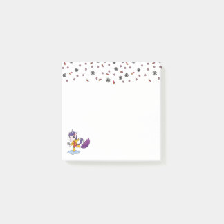 Cute and Simple Floral Unicorn in Raincoat Post-it Notes