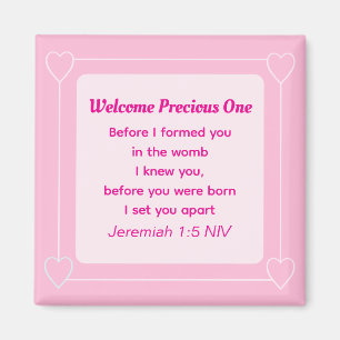 Cute and Simple Light Pink Baby Shower Magnet