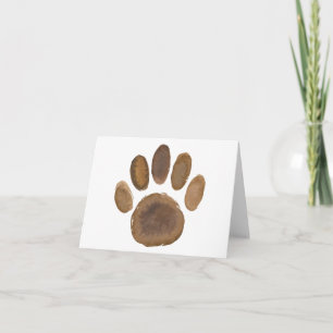 Cute and Simple Paw Print BLANK Card