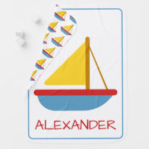 Cute and Simple Sailboat Personalised