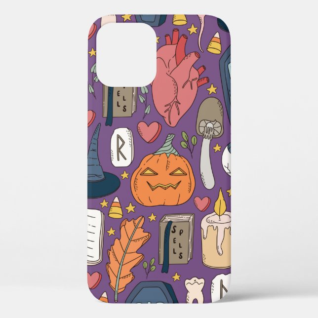 Cute and spookie seamless Halloween pattern with p Case-Mate iPhone Case (Back)