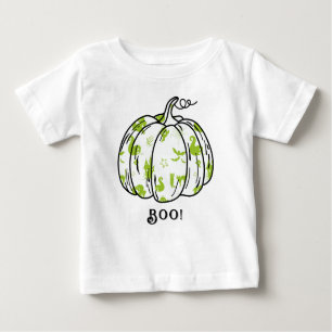Cute and Spooky Green Jack-O’-Lantern Baby T-Shirt