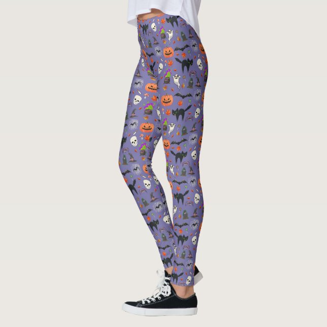 Cute And Spooky Halloween  Leggings (Left)