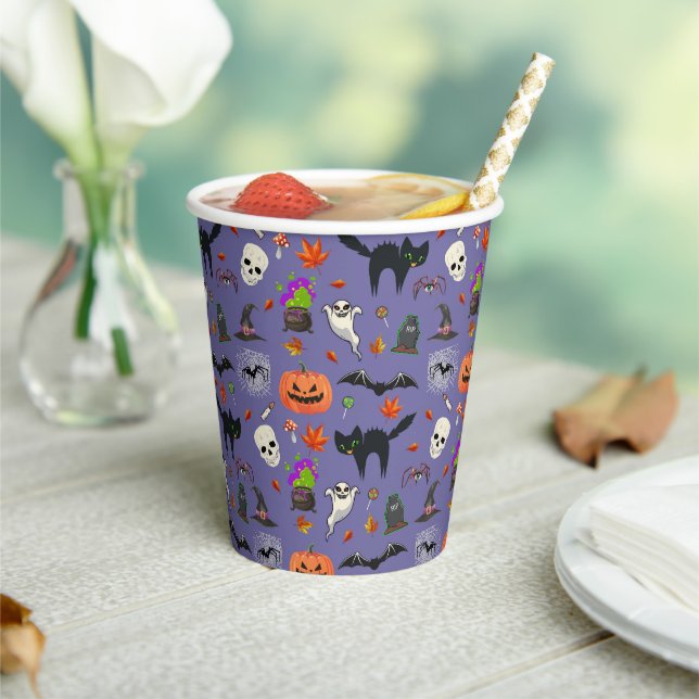 Cute And Spooky Halloween  Paper Cups (Insitu)