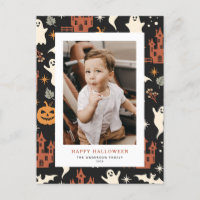 Cute and Spooky Pattern Happy Halloween Photo