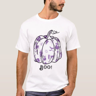 Cute and Spooky Purple Jack-O’-Lantern T-Shirt