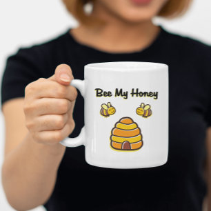Cute and Sweet Bee My Honey Beehive T-Shirt Two-Tone Coffee Mug
