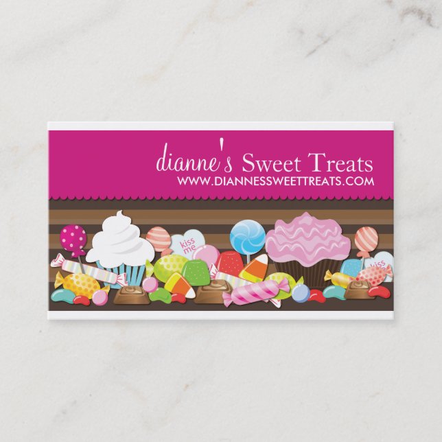 Cute and Sweet Confection Business Cards (Front)