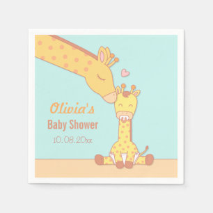 Cute and Sweet Giraffe Baby Shower Supplies Napkin