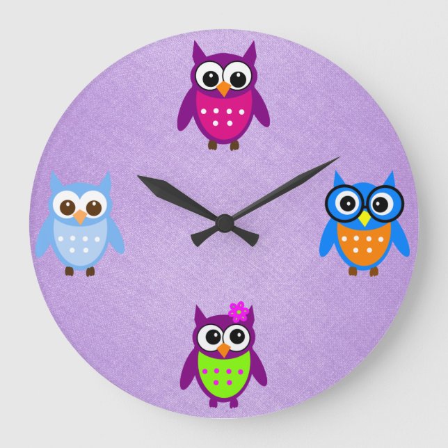 Cute and Trendy Owl Clock (Front)