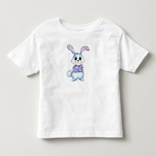 Cute and Whimsical Blue Bunny Toddler T-Shirt