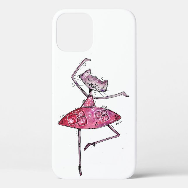 Cute and Whimsical Dancing Cat Case-Mate iPhone Case (Back)