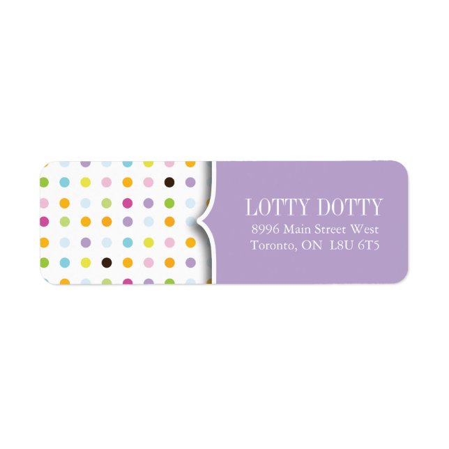 Cute and Whimsical Polk a Dot Address Labels (Front)