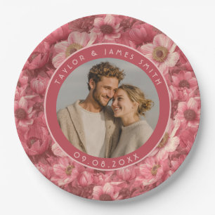 Cute Anemones Accent Beach Wedding Paper Plate