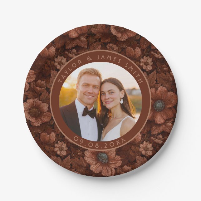 Cute Anemones Plates For Couple'S Shower Party (Front)