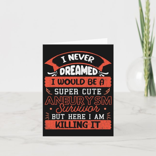 Cute Aneurysm Survivor Brain Surgery Awareness Gra Card (Front)