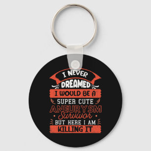 Cute Aneurysm Survivor Brain Surgery Awareness Gra Key Ring