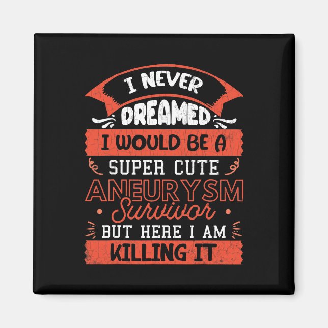 Cute Aneurysm Survivor Brain Surgery Awareness Gra Magnet (Front)