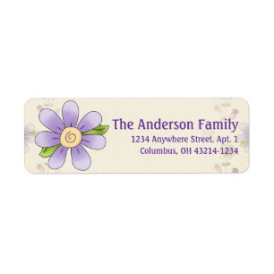 Cute Angel Antics Whimsy Flower Address Labels 2