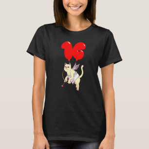 Cute Angel Cat 16th Birthday Kids Balloon Party T-Shirt