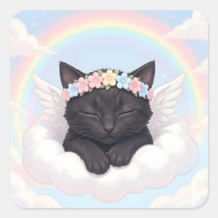 cute angel kitty stickers