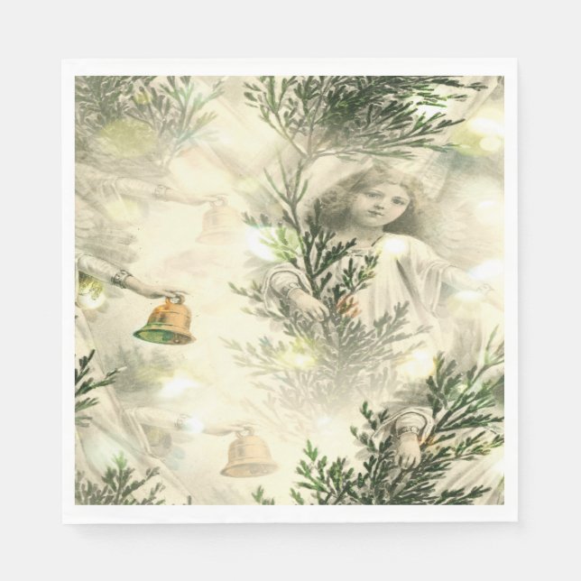 Cute Angel marble paper napkin (Front)