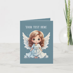 Cute Angel Religious add message  Card