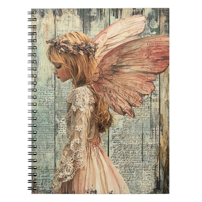 Cute Angel Spiral Notebook (Front)