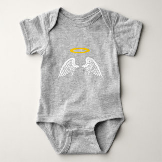 Cute Angel Wings and halo baby bodysuit