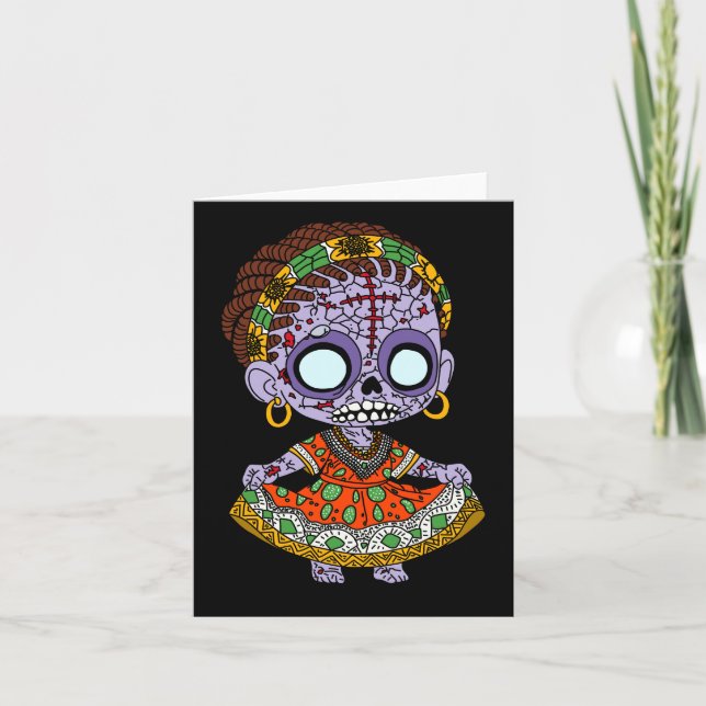 Cute Angolan Zombie Note Card (Front)