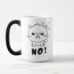 Cute angry cat hissing No. Magic Mug
