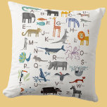 Cute Animal ABC Alphabet Kids Cushion<br><div class="desc">Cute animal ABC alphabet art featuring all sorts of quirky and whimsical creatures. Original art by Nic Squirrell. Perfect for a gift for a newborn baby,  baby shower,  expectant parents and nursery or kid’s room decor for a little boy or girl.</div>