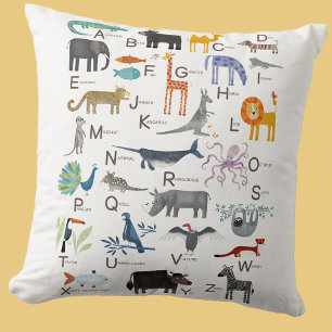 Cute Animal ABC Alphabet Kids Cushion