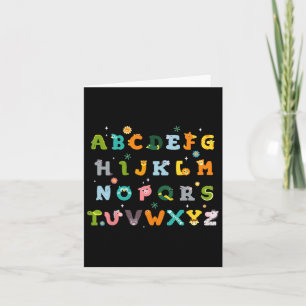 Cute Animal Abcs Alphabet Back To School Boys Girl Card