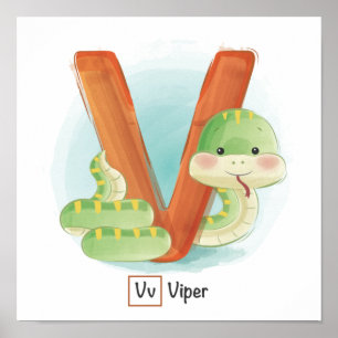 Cute Animal Alphabet Poster