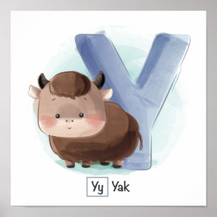 Cute Animal Alphabet Poster