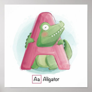Cute Animal Alphabet Poster