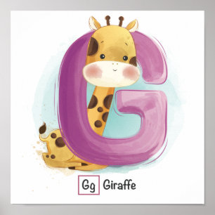 Cute Animal Alphabet Poster