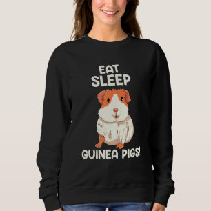 Cute Animal Apparel Eat Sleep Guinea Pigs Sweatshirt