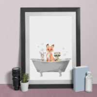 Cute Animal Babies In Bathtub Bath