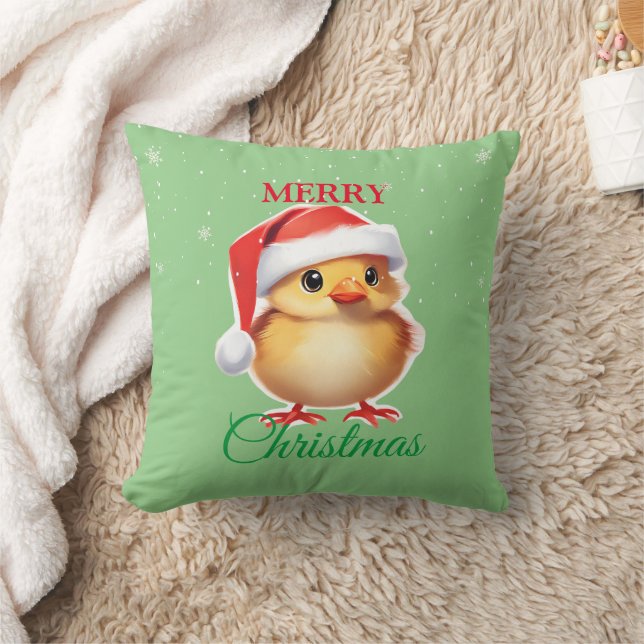 Cute animal baby chick Santa Christmas Costume Cushion (Blanket)