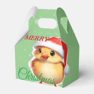 Cute animal baby chick Santa Christmas Costume Favour Box