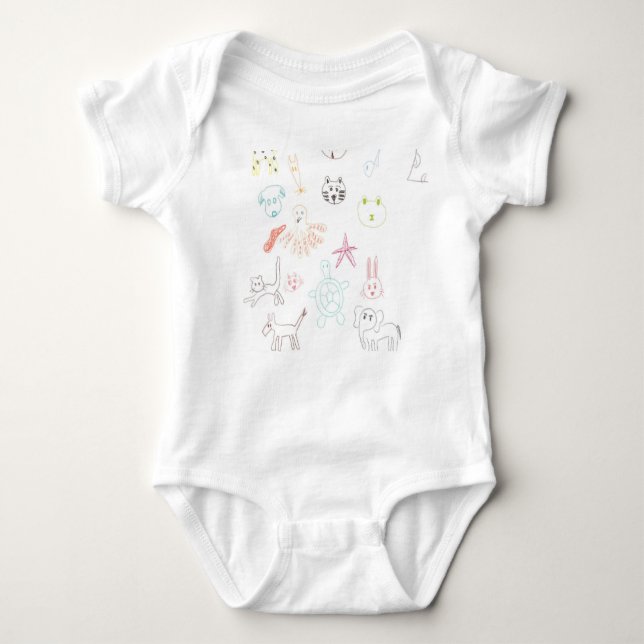 cute animal baby suit baby bodysuit (Front)