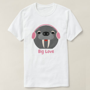 Cute Animal 'Big Love' Walrus T-shirt