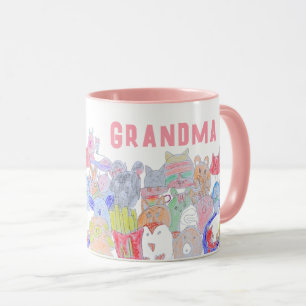 Cute Animal Cartoon Drawing for Kids  Mug
