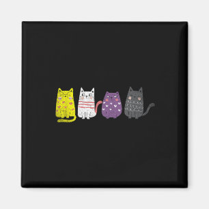 Cute Animal Cat Gift Non Binary Pride Agender Non  Magnet