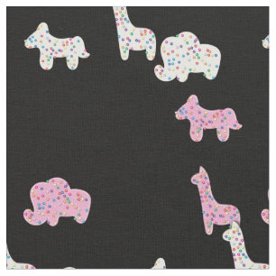 Cute Animal Cookies Kids Decor Fabric