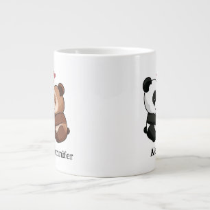 Cute Animal Couple Large Coffee Mug