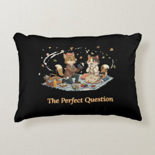 Cute Animal Couple Proposal Picnic Decorative Cushion