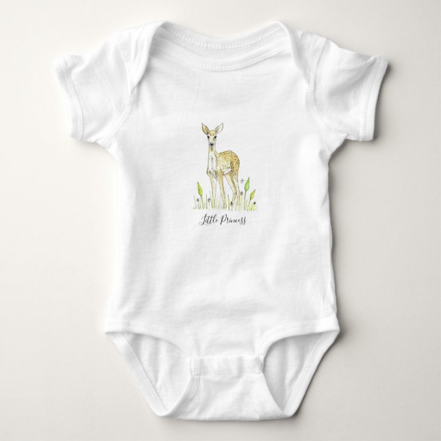 Cute Animal Deer Baby Bodysuit (Front)